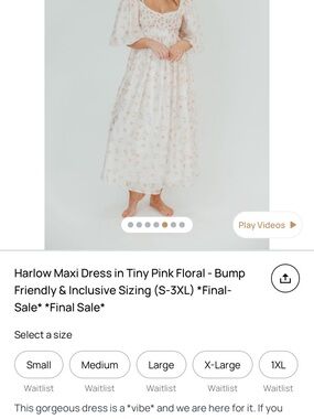 Worth Collective Floral Maxi Dress in Soft Pink and Cream - medium